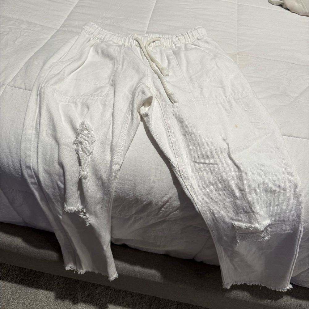 Easel White Jogger Pants